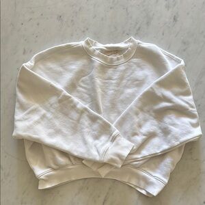 Universal Thread Cropped Women's White Crew Neck Sweater